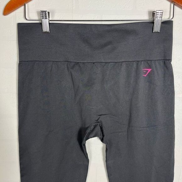 Gymshark Women’s Charcoal Mid Rise Leggings Size Medium - Picture 2 of 8